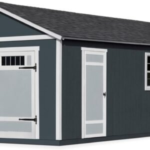 Handy Home Products Manhattan 12×24 Garage Do-it-Yourself Wooden Storage Shed, Does not Include Paint and Roofing Shingles