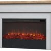 Real Flame Malie 68″ Electric Fireplace with Mantel & Remote Control